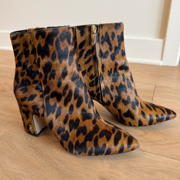 Sam Edelman Women's Hilty Leopard Ankle Booties | 8.5 - Picture 1 of 8